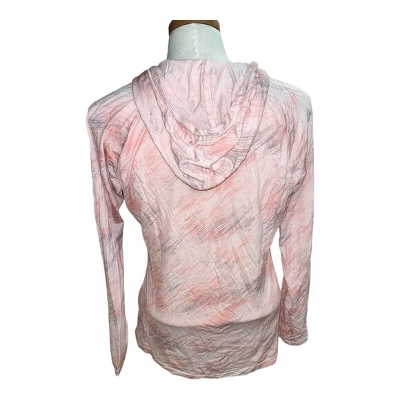 Smartwool Sweatshirt Women’s Med Pink 150 Patterned Hood Pullover Merino Blend - Picture 2 of 6